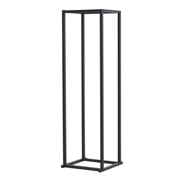 Vedförvaringshylla Tibro Stål 35x35x120 cm Svart [en.casa]