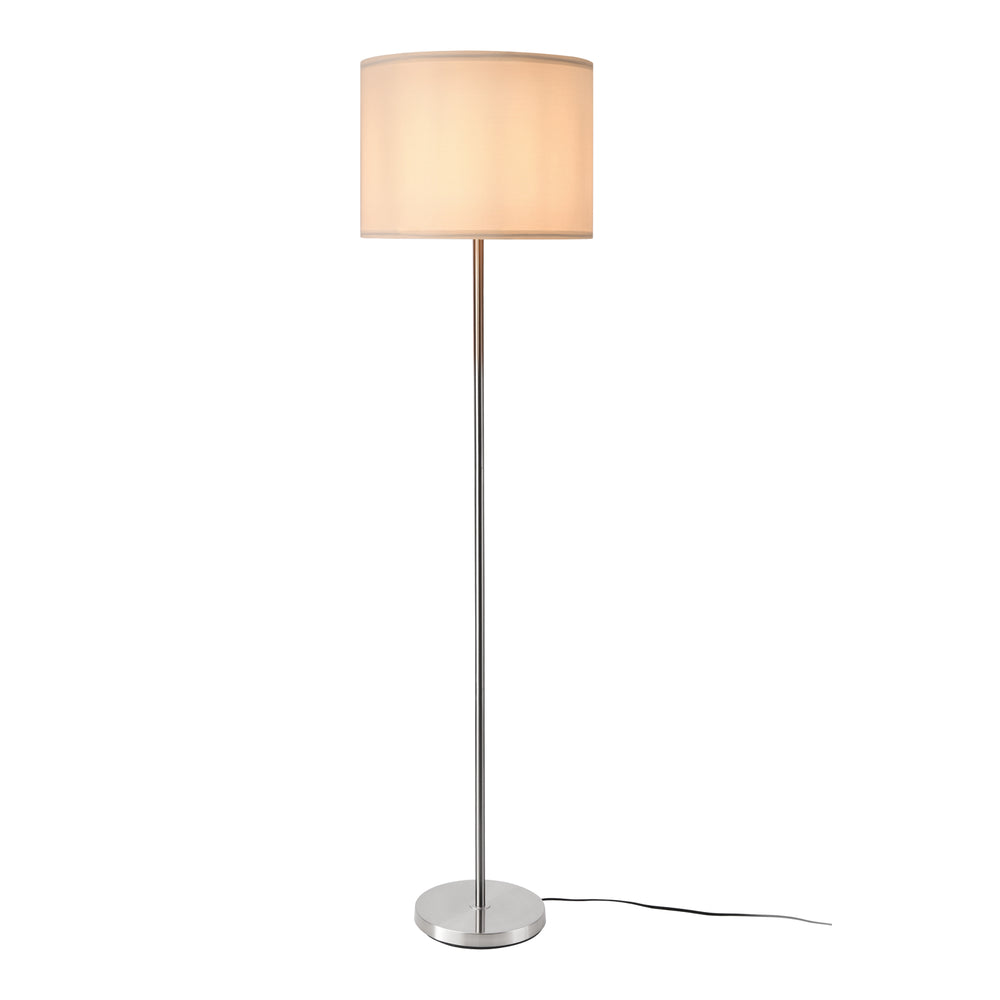 Golvlampa Tamworth E27 Silver Textil [lux.pro] - premiumXL