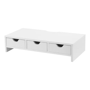 Monitorställ Ruovesi 12x51x25cm Vit [en.casa]