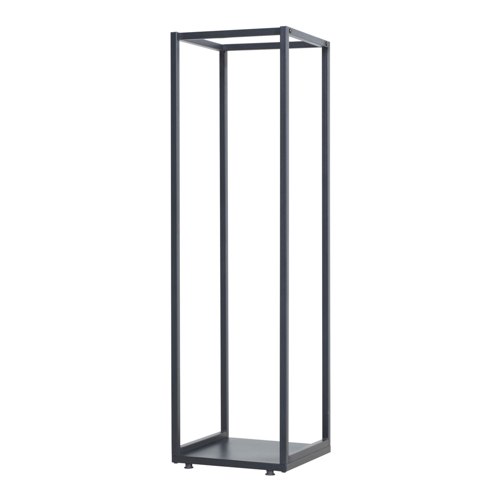 Vedställ Tornved stål 35x35x120 cm svart [en.casa] - premiumXL