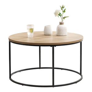 Soffbord Kuhmoinen 45xØ80 cm svart [en.casa]