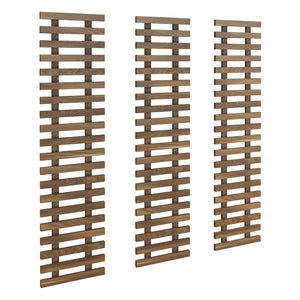 Blomkruksvägghyllset Herwijnen 3-delar 100x24cm Mörk träton [en.casa]
