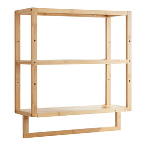 Vägghylla Östra badrumshylla 58,5x52x21 cm bambu [en.casa] 