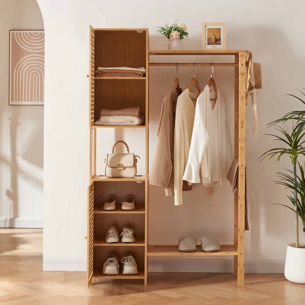 Garderobställ Oldsum bambu [en.casa] - premiumXL