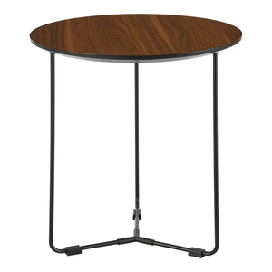 Sidobord Böhen 42xØ39,5 cm stål valnötsfärg [en.casa]