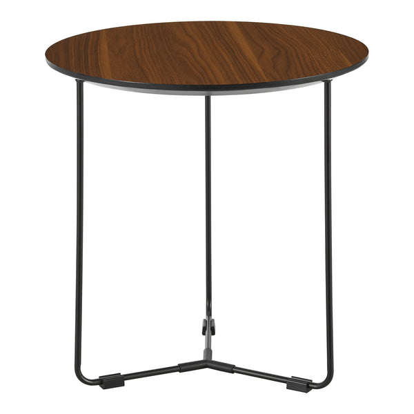 Sidobord Böhen 42xØ39,5 cm stål valnötsfärg [en.casa]