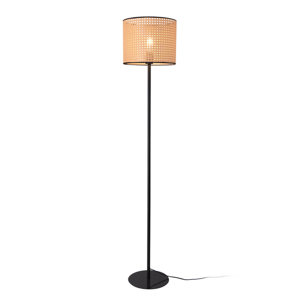 Golvlampa Helens 154xØ30 cm rottingkänsla beige metall [lux.pro] 