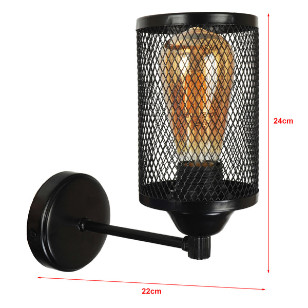 Vägglampa Kenilworth Svart 1 x E27 [lux.pro]