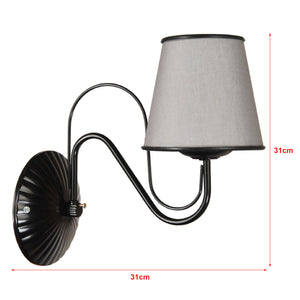 Vägglampa Hampshire 1 x E27 Grå [lux.pro]