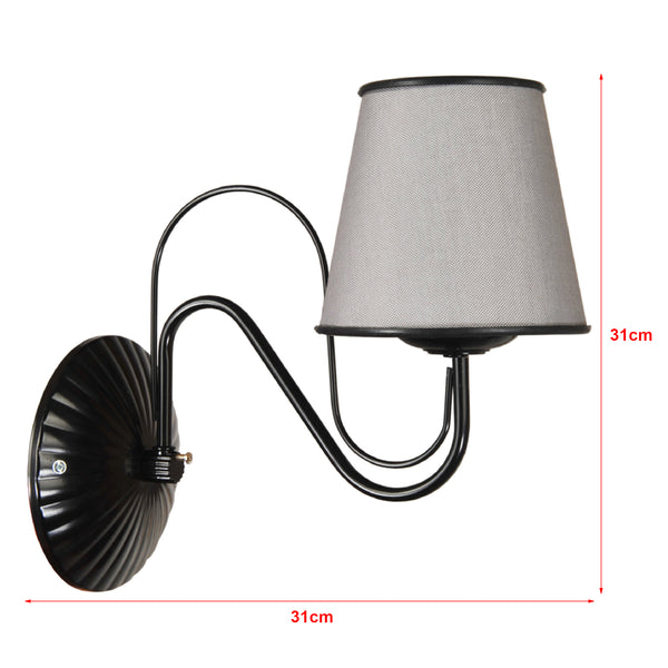 Vägglampa Hampshire 1 x E27 Grå [lux.pro]