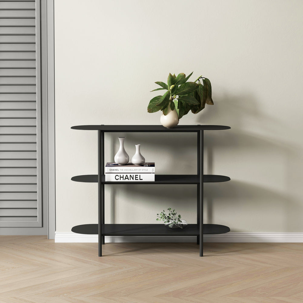 Konsolbord Enebakk 70x90x32cm Svart, matt [en.casa] - premiumXL