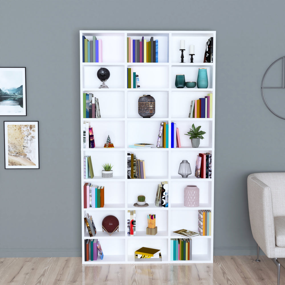 Askvoll bokhylla 178x102x16cm Vit [en.casa]