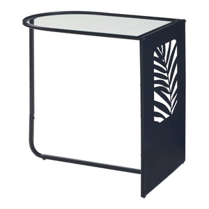 Soffbord Ulvik 50x50x35 cm glas metall [en.casa]