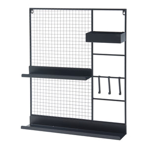 Vägggaller Westre 70x60x11cm metall svart [en.casa]