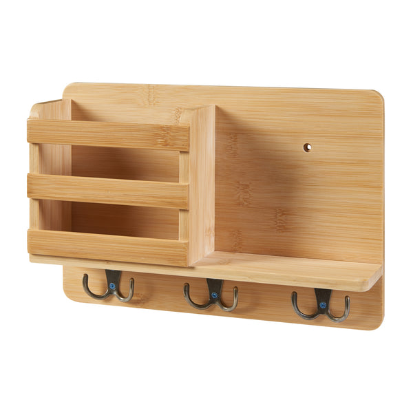 Giske vägghylla 33x8x22 cm bambu [en.casa]