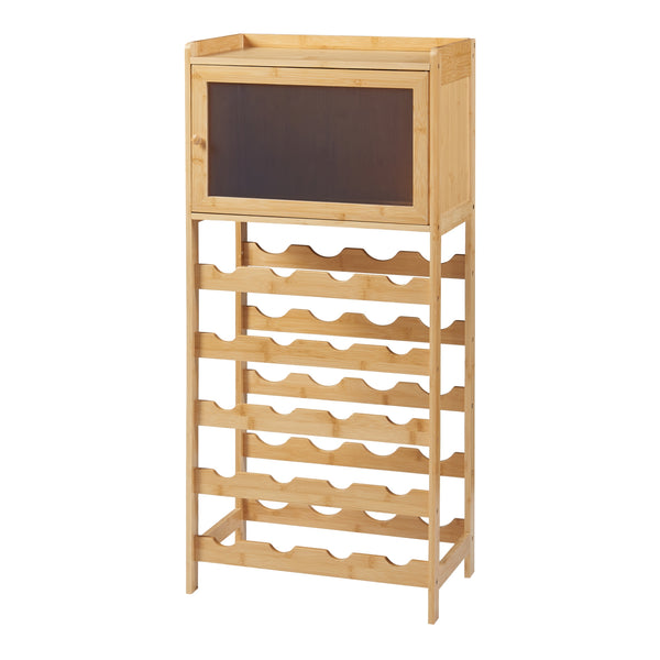 Vinställ Gjerstad 100x47x28cm bambu natur [en.casa]