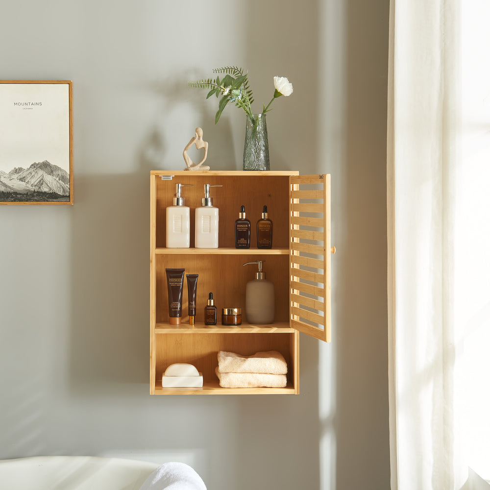 Badrumsskåp Gjesdal 60x40x20 cm bambu [en.casa] - premiumXL