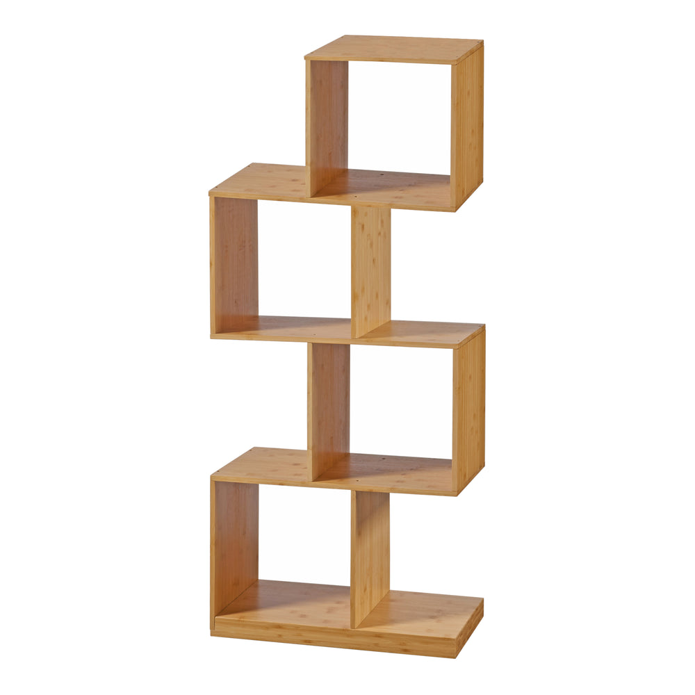 Bokhylla Gullspång Bambus 130x55x30cm Natur [en.casa] - premiumXL
