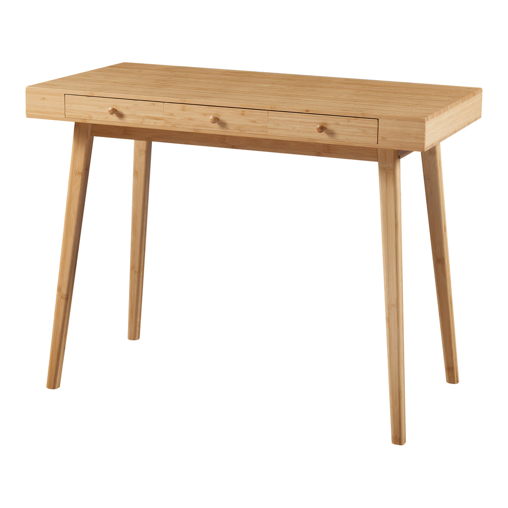 Skrivbord Hässleholm bambu 100x50x75cm natur [en.casa] - premiumXL