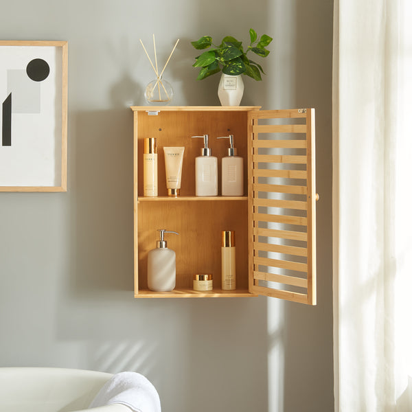 Badrumsskåp Järfälla 55x37x16 cm Bambufiber [en.casa]