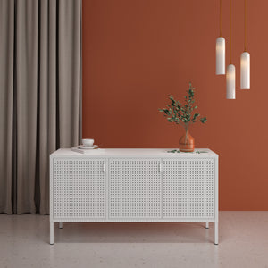 TV-bänk Castelli 114 x 40 x 60 cm stål [en.casa]
