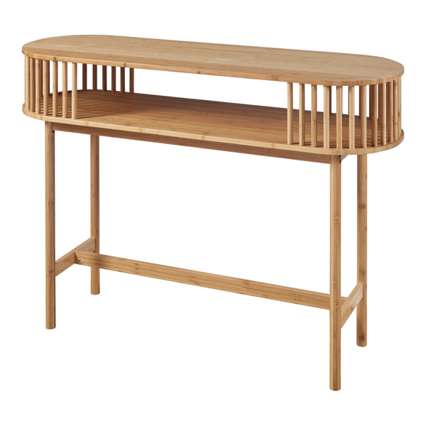 Avlastningsbord Pomarkku 120x39x85 cm bambu [en.casa]