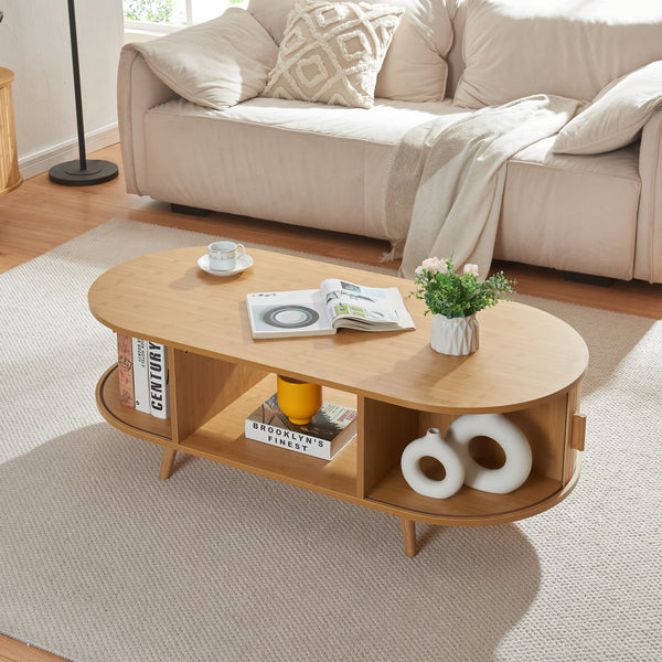 Soffbord Nordkapp 120x55x40 cm bambu [en.casa] 