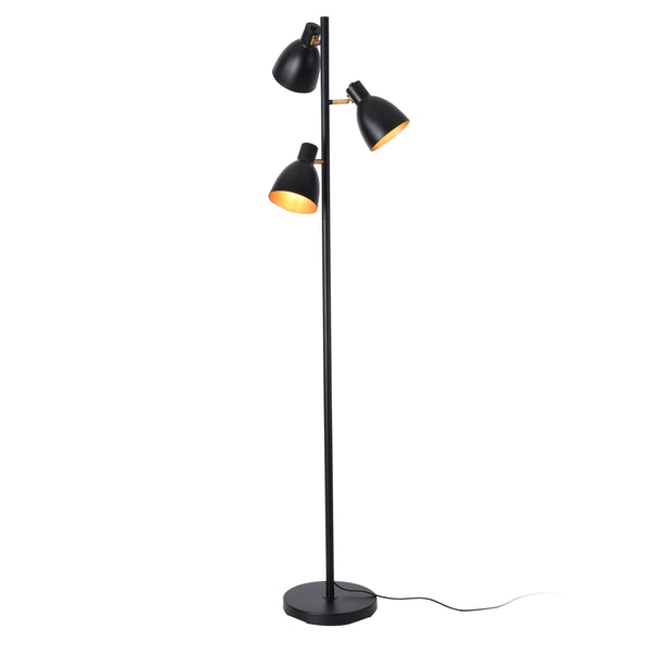 Witney 3-ljus golvlampa metall svart [lux.pro]
