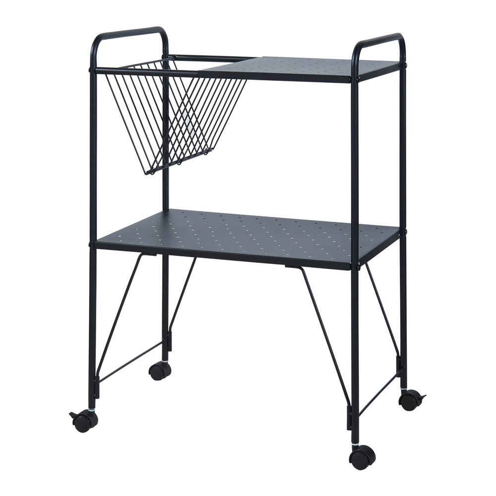 Serveringsvagn Austrheim 73x50x33cm Svart [en.casa] - premiumXL
