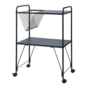 Serveringsvagn Austrheim 73x50x33cm svart [en.casa]