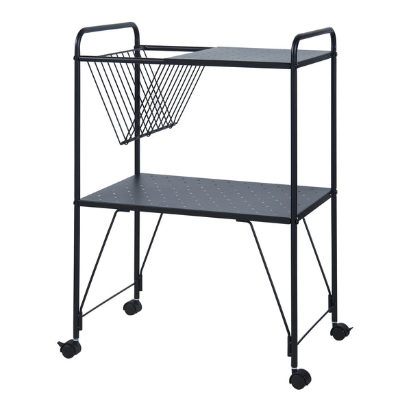 Serveringsvagn Austrheim 73x50x33cm svart [en.casa]
