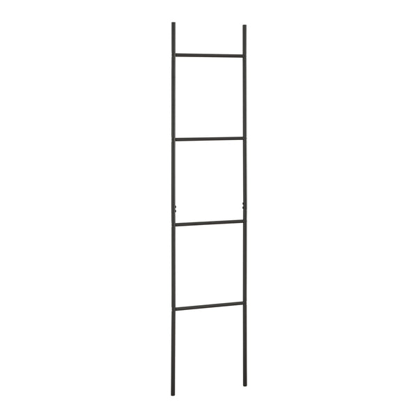 Handduksstege Bodø stål 176x38 cm svart [en.casa]