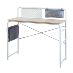 Skrivbord Dyrøy 98x98x46cm vit/ek [en.casa]