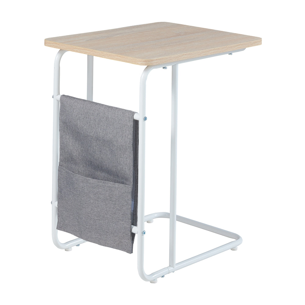 Laptoppbord Dyrøy 56x48x37cm Vit/Ek [en.casa] - premiumXL