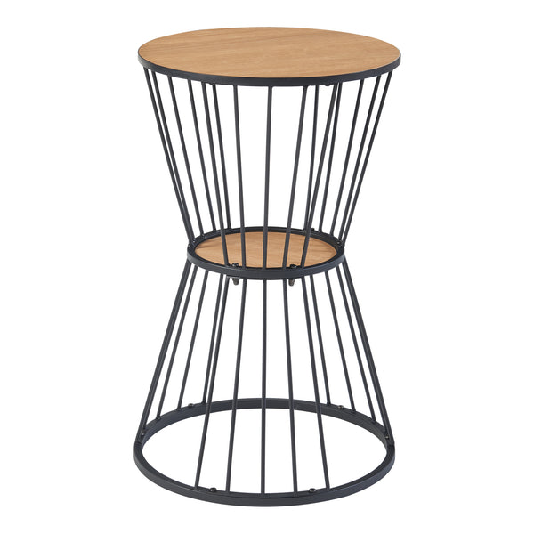 Sidobord Fossbergom svart/ek-look [en.casa]