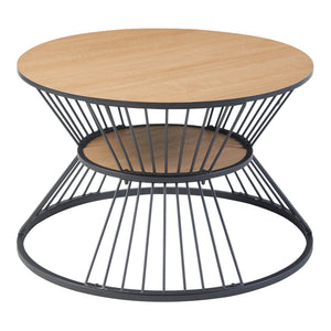 Soffbord Fossbergom svart/ek-look [en.casa]