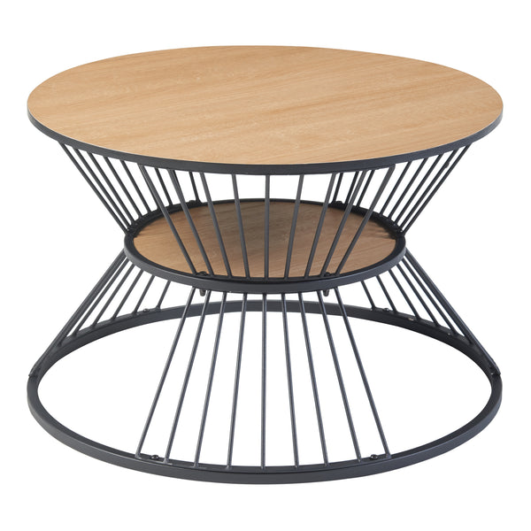 Soffbord Fossbergom svart/ek-look [en.casa]
