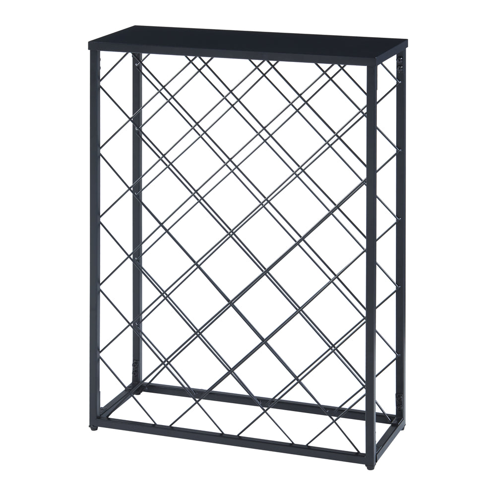 Vinställ Taivassalo för 25 flaskor Svart [en.casa] - premiumXL