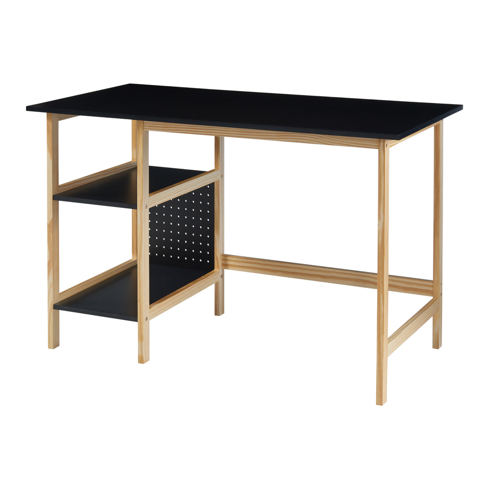 Skrivbord Dønna 120x60x75cm Svart/Träfärgad [en.casa] - premiumXL