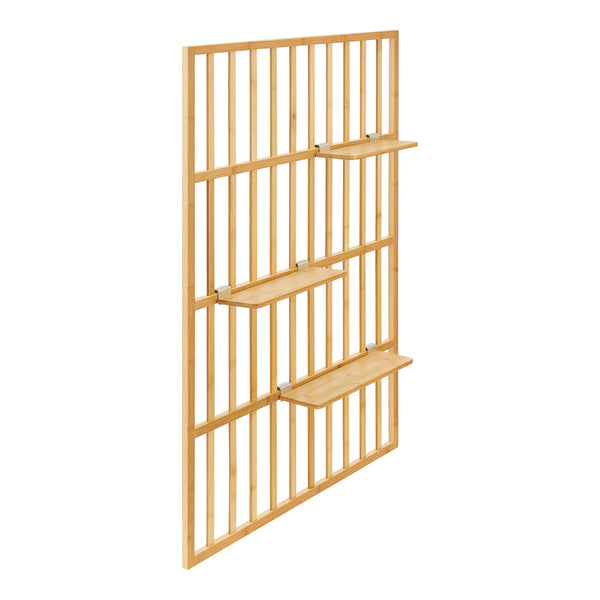 Vägghylla Røst 120x80x13cm Bambus [en.casa]