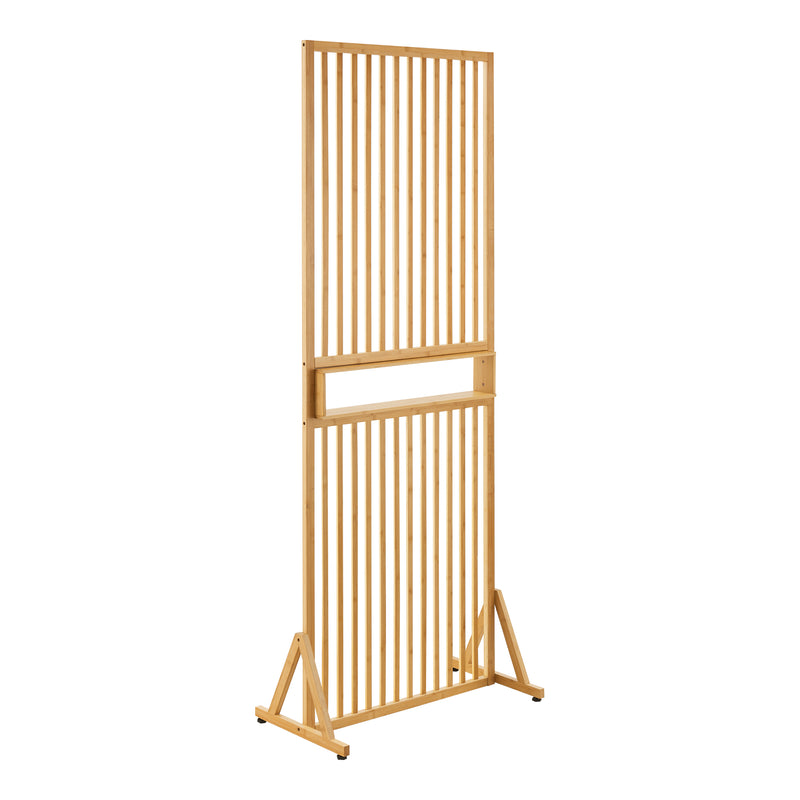 Måttskiss Rumsavdelare Fron 197x75,5x40 cm Bambus [en.casa]