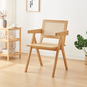 Matstol Asikkala 79x50x50cm Bambus/Rattanutseende [en.casa]