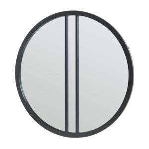 Väggspegel Suomussalmi Ø60 cm svart [en.casa]