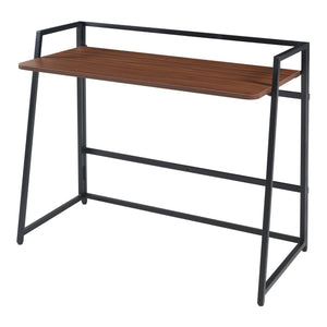 Fällbart skrivbord Ringerike 104,5x53x85,5cm svart/valnöt [en.casa]