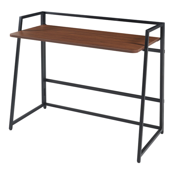 Fällbart skrivbord Ringerike 104,5x53x85,5cm svart/valnöt [en.casa]