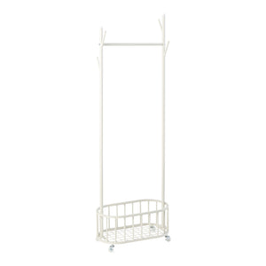 Rullbar klädhängare Risør stål vit [en.casa]