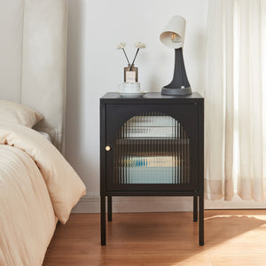 Sängbord Karlskrona 60x42,5x40 cm svart [en.casa]