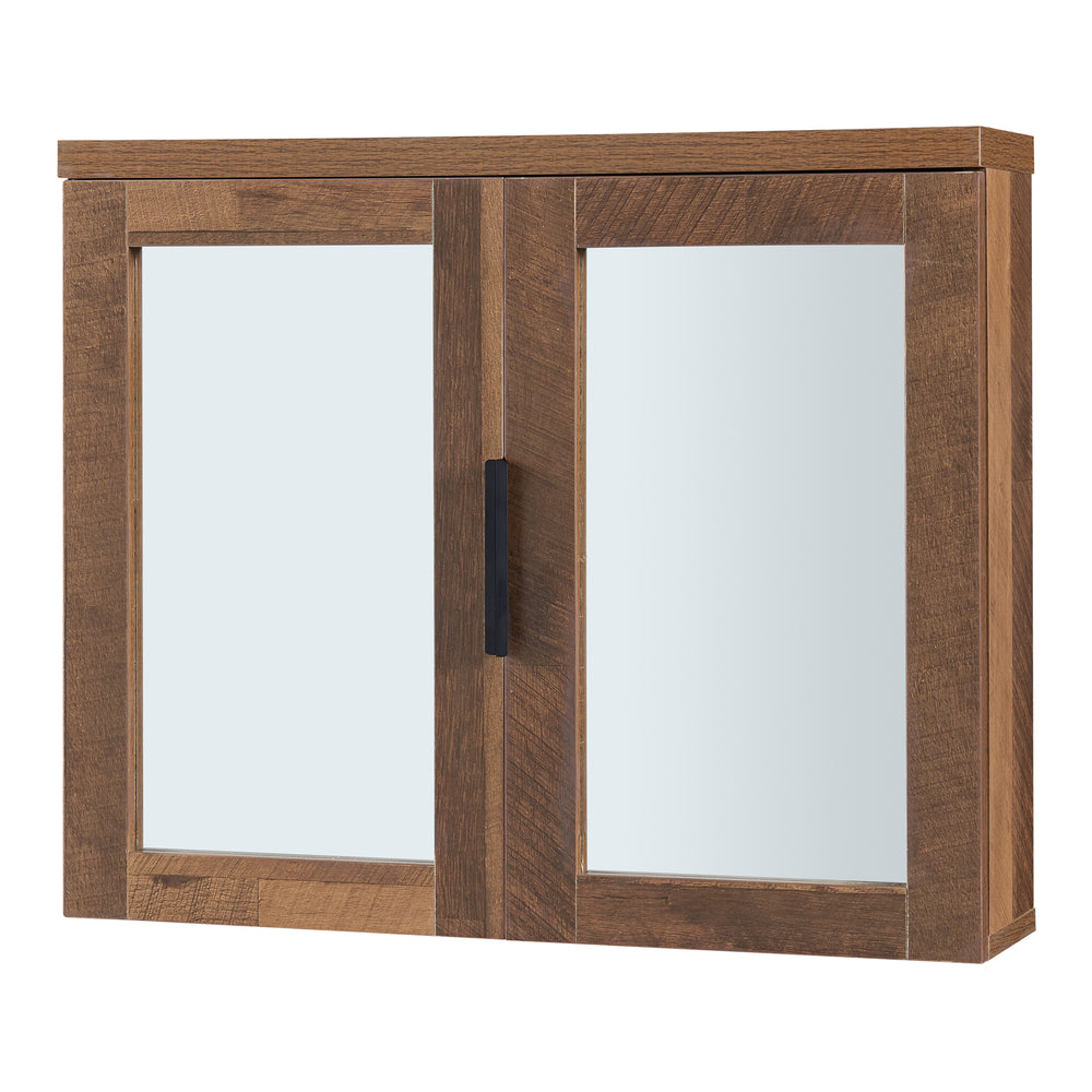 Spegelskåp Namsskogan 50x60x15cm valnötslook [en.casa] - premiumXL