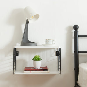 Vägghylla Moss 39x18x23 cm metall [en.casa] 