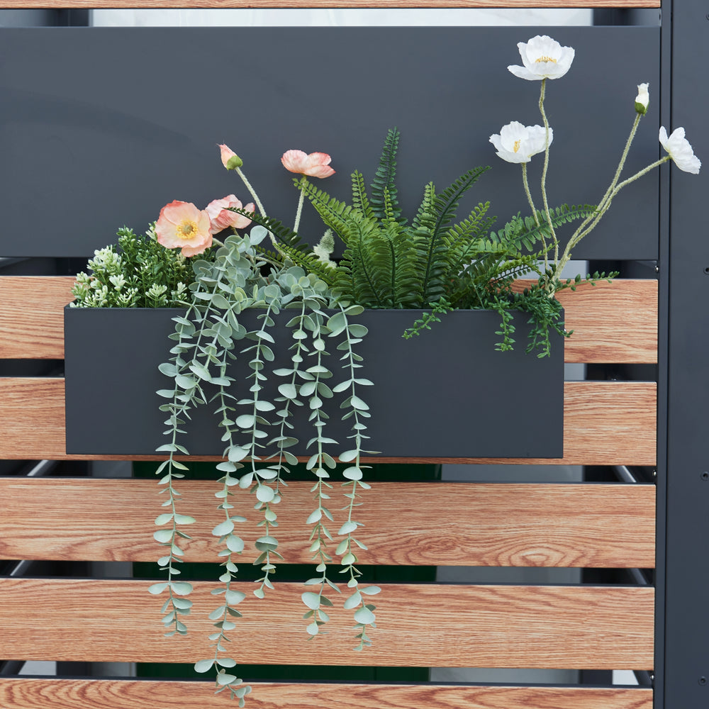 Blomlåda Achtkarspelen 50x12x15cm Antracit [en.casa] - premiumXL